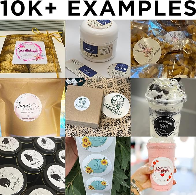 Personalized Custom Stickers - Labels With Any Design, Image, Logo, Text for Business, Thank You Labels (Circle, 1.5"x1.5", 100 Labels)