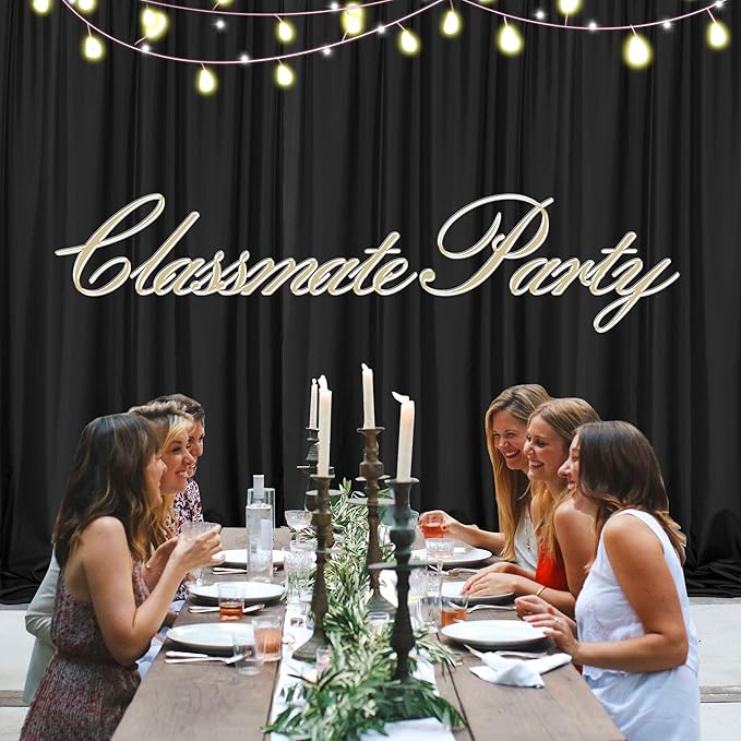 MEETSKY 4 Panels Black Backdrop Curtain for Party Wedding Ceremony 20ftx 10ft Photo Curtains Backdrop Drapes Fabric Backdrop Curtain Rod Pocket Decoration Birthday Party for Boys Men, 5ft x 10ft