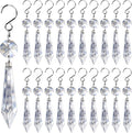 20PCS Clear Chandelier Icicle Crystal Prisms,55mm Chandelier Crystals Replacement,Crystals for Chandeliers with Hooks for Windows Wedding Lamp Decoration