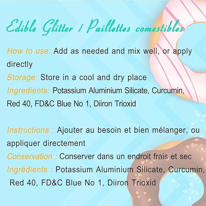 Edible Glitter Paint - 2 fl.oz Food Grade Metallic Glitter Cake Paint for Cake Decorating, Baking, Cupcakes - Shimmer Art Decorative Liquid Edible Paint Food Coloring for Fondant, Donuts (Gold)