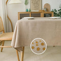 NLMUVW Linen Table Cloth Rectangle 6ft, Burlap Tablecloth Rectangular Tan Dining Table Cover Water Resistant for Kitchen Party Cafe, 54 x 78 Inch