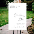 Generic Personalized Wedding Welcome Sign, 18x27 inches, Plastic, Modern Style, Wedding Event Guestbook