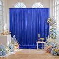 10x10ft Thick Royal Blue Glitter Backdrop Curtain Panels for Parties, Wrinkle Free Sequin Sparking Photo Backdrop Drapes, 2 Panels 5x10ft Shimmer Back Drop Cloth for Wedding Birthday Photography