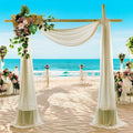 MDS Halloween Chiffon Draping Fabric - 2 Panel, 30" Wide x 20ft Long - Sheer Spooky Arbor & Canopy Drapery for Haunted House Backdrops, Party Ceilings, DIY Costumes & Themed Events - Champagne Gold