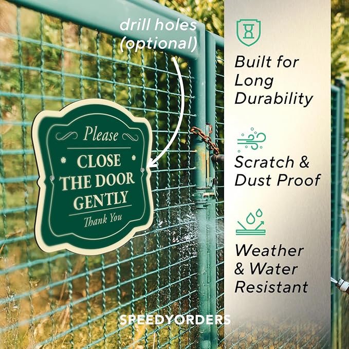 Custom Decorative Outdoor Metal Sign - Personalized Aluminum Driveway Sign, Waterproof, Made in USA - Design 3 Forest Green 8x8 In
