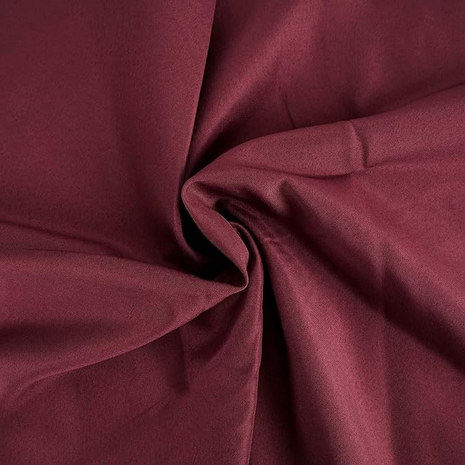 Efavormart Round Tablecloth, 70 Inch Stain & Wrinkle Resistant Washable Table Cloth, Decorative Polyester Fabric Table Cover for Banquet, Wedding, Dining- Burgundy