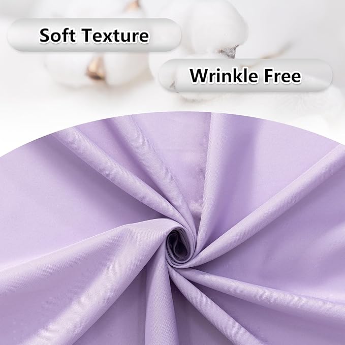 MEETSKY 10ft x 8ft Light Purple Backdrop Curtain for Parties Wedding Photo Background Rod Pocket Curtains Backdrop Drapes Home Decoration for Birthday Party Baby Shower Photoshoot, 5ft x 8ft, 2 Panels