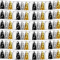 6P Black Gold Silver Foil Fringe Metallic Tassel Garland, Tassels Banner Streamers for Parade Floats, Bachelorette, Wedding, Birthday, Graduation, Christmas, Bridal/Baby Shower Party Decorations