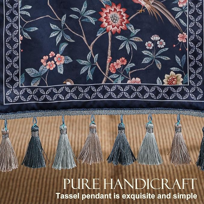 Velvet French Table Runner Farmhouse for Home Kitchen Dining Decor Parties Family Dinners Wedding 12"*118"