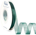 Ribbli Spruce Green Organza Ribbon,1/2 Inches x Continuous 50 Yard, Green Sheer Ribbon for Gift Wrapping,Cookie Wrapping,Wedding Decoration,All Crafting and Sewing