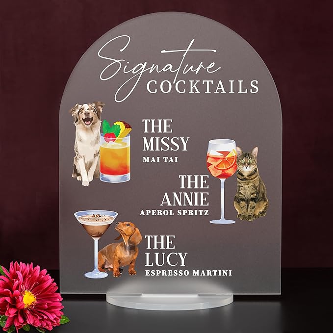 Pet Signature Drink Wedding Signs