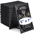 Gerrii Leatherette Table Tents Black PU Leather Menu Covers Bulk Double Sided Frame Sign Holders 2 Side Drink Dessert Menu Folders for Restaurant Coffee Cafe Bar Wedding Supplies(12 Pack,5 x 7 Inch)