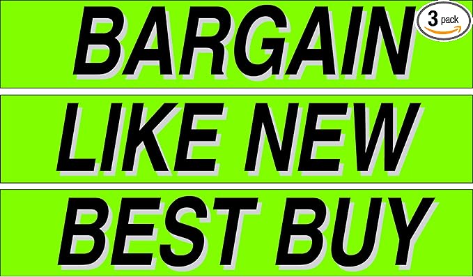 Ez-line Vinyl Windshield Stickers 3 Dozen 15 Inch Chartreuse Slogan Dealership Pro Pack for Car Lots (EZ115-Pack2)