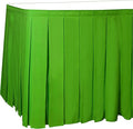 Ultimate Textile Pleat Polyester Fabric Table Skirt - Machine Washable Flame Resistant with Clips for Events, Weddings & Trade Shows, Cut & Sewn in Paterson, NJ - Kelly, 17' Box Pleat