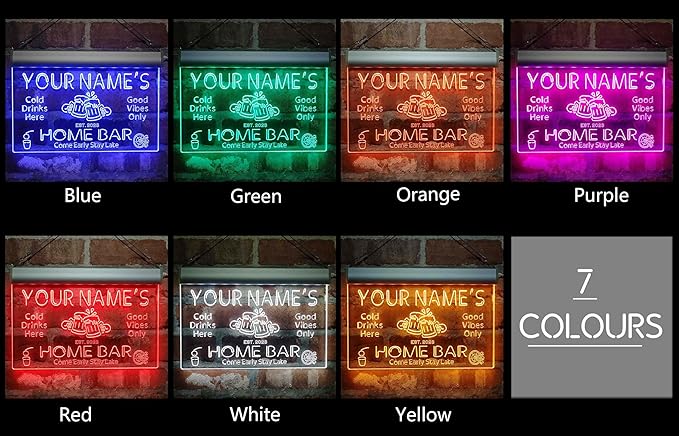 ADVPRO Personalized Your Name Custom Home Bar Beer Established Year Single Color LED Neon Sign 12 x 8.5 Inches st4s32-p11-tm-g