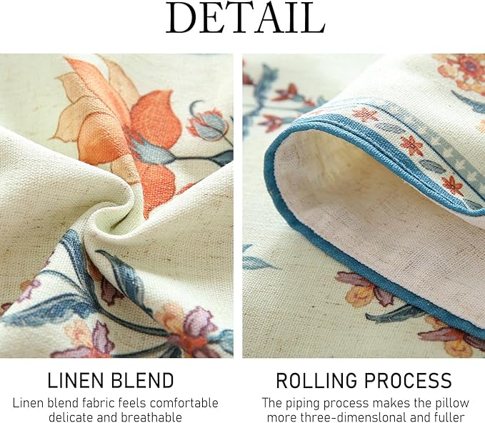 ISAENNE Designer Light Green Linen Extra Long Table Runner 118 Inches,French Floral Patterns Elegant Table Runner for Dining Tables,Thanksgiving,Kitchen Tables,Christmas,12"*118"-Floralsea B