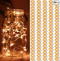 ZGWJ 100 Pack Fairy Lights Battery Operated, 7ft 20 Mini LED Fairy String Lights Silver Wire 3 Modes for DIY, Parties, Wedding, Bedroom, Halloween Christmas Decoration Orange