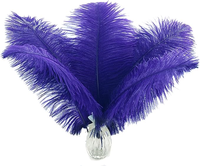 Ballinger Royal Blue Long Ostrich Feathers - 12Pcs 14-16inch Large Feathers for Tall Vase,Wedding Party Centerpieces and Holiday Home Decor