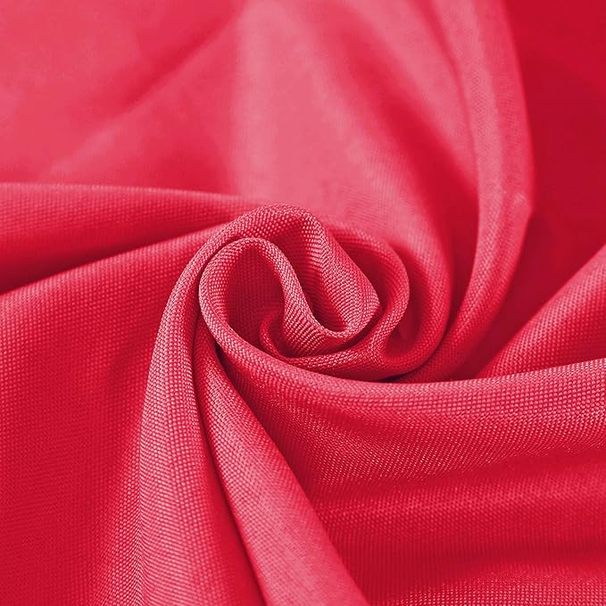 Cupuamon 120 inch Round Tablecloth Washable Polyester Table Cloth Decorative Table Cover for Wedding Party Dining Banquet（120 inch,Red）