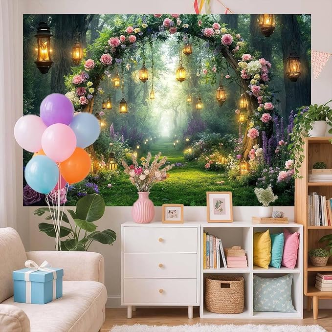 7x5ft Purple Flower Wedding Photography Backdrop Lavender Floral Wedding Bridal Photography Backdrop Anniversary Birthday Baby Shower Girl Party Banner Photo Booth Props Background Wall Decor