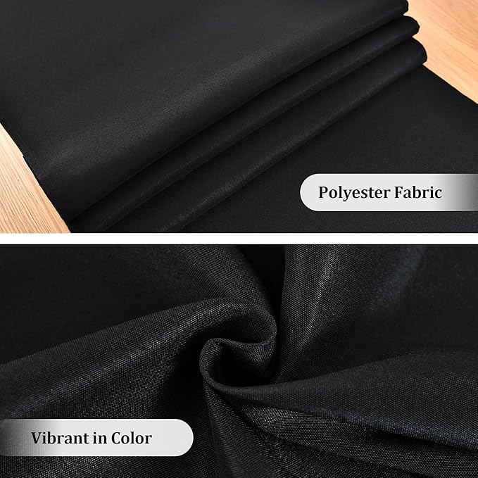 Farmhouse Black Table Runner Dining Table Runners 90 Inches Long Coffee Table Runner for Dresser Living Room Bedroom Holiday Party Banquet 12X90 Inch
