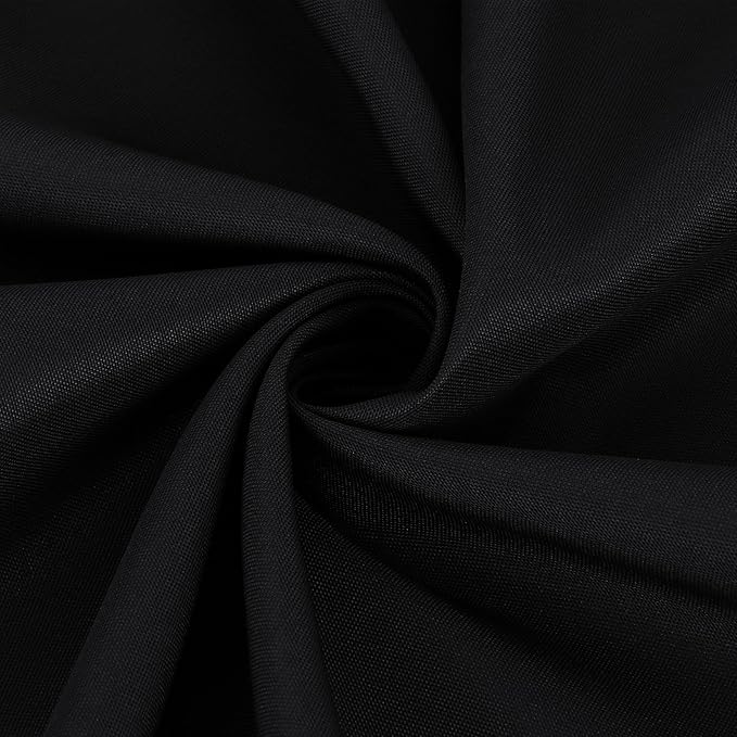 Fitable Black Tableclothes for Rectangle Tables, 6 Pack - 90 x 132 Inch - Reusable and Elegant Tablecloths, Polyester Fabric Table Covers for Wedding, Party, Banquet, Formal Events