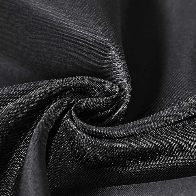 Rectangle Tablecloth 60x120 inch Washable Polyester Fabric Table Cloth for Wedding Party Dining Banquet Decoration（12 Pack 60x120, Black）