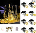 Upgraded Solar Diamond Shaped Wine Bottle Lights, 8 Pack 20 LED Fairy Lights with Solar Cork Lights Outdoor Waterproof for Wedding Party Decor Women Gift