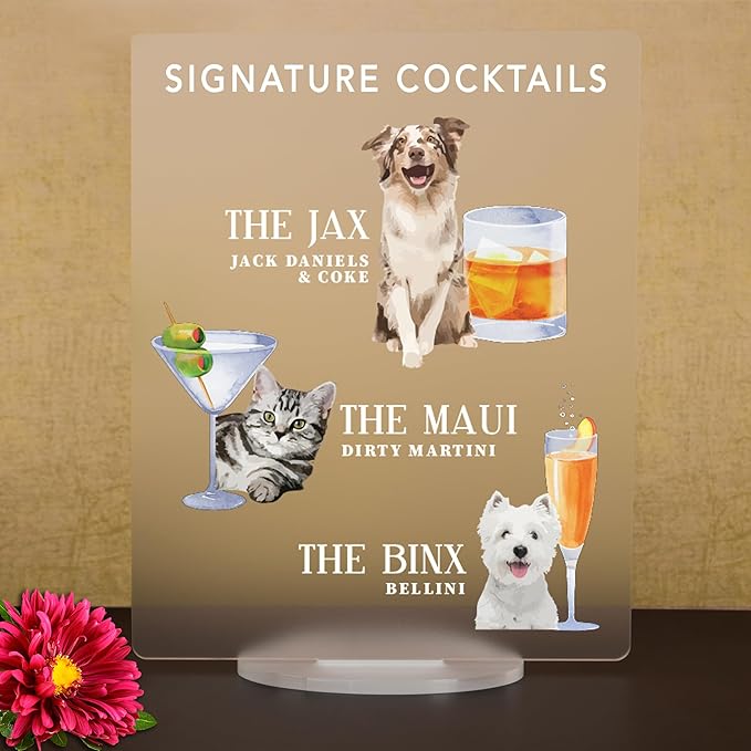 Pet Signature Drink Wedding Signs