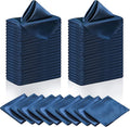 Manyshofu 50 Pieces Navy Blue Satin Napkins - 12x12 Inches Cloth Napkins, Square Satin Fabric Napkin Set - Elegant & Smooth Table Napkins for Wedding Dinner Party Lunch Banquet Decoration