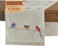Maison d' Hermine Table Runner 100% Cotton Double Layer Table Runners 108 inches Long Decorative for Home Kitchen Dining Party Wedding Bridal Shower Spring Summer (Birdies On Wire, 14.50" x 108")