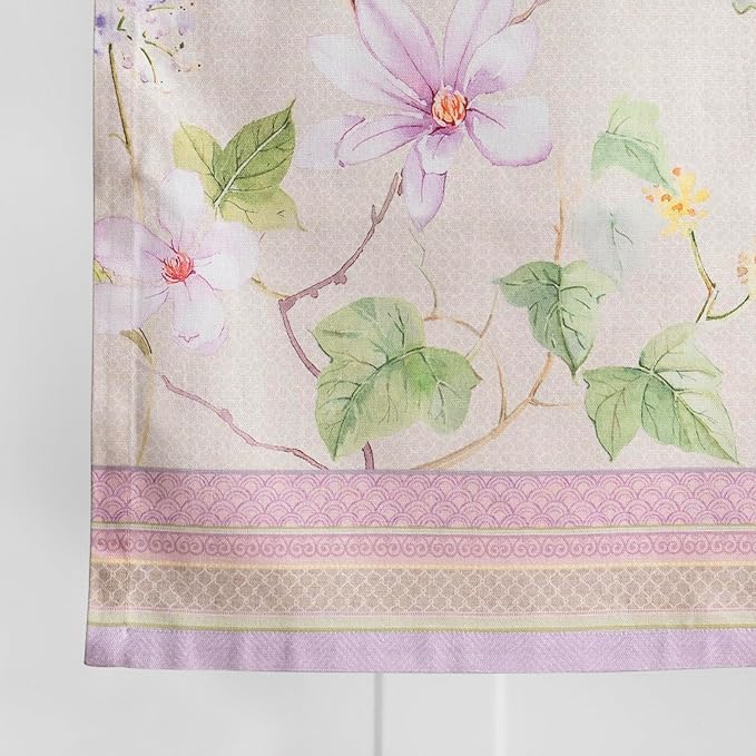 Maison d' Hermine Table Runner 100% Cotton Single Layer Table Runners 108 inches Long Decorative for Home Kitchen Dining Party Wedding Bridal Shower Spring Summer (Magnolia Mornings, 14.50" x 108")