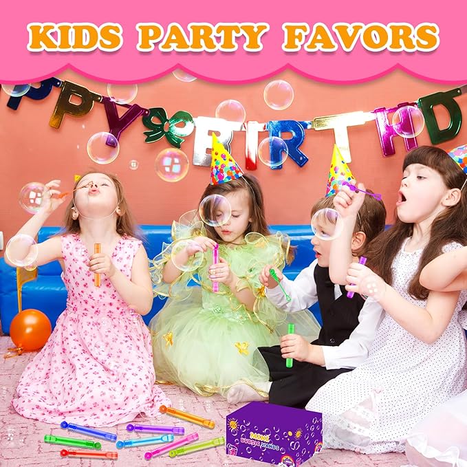 Bulk Classroom Treasure Box Toys Prizes for Kids 300 Pack, Mini Small Bubble Wands Outdoor Party Favor Supplies Bulk for Toddlers, Non Candy Treat Goody Gift Bag Stuffers Fillers for Birthday Wedding