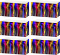 6 Pack 29x108 Inch Metallic Foil Fringe Tinsel Table Skirts Banner for Rectangle Tables Streamer Garland Curtains Backdrop for Wedding, Birthday, Parade Floats, Halloween Party Decoration(Rainbow)