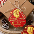 36 Pcs Christmas Gift Tag with String 3D Santa Gift Tag Gold Foil Present from Santa Claus Premium Gold Tags for Kids Christmas Party Decor(Vintage)