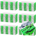 6 Pack 29 x108 Inch Silver Greenange Wave Foil Fringe Table Skirts Metallic Banner for Tinsel Streamer Garland Backdrop for Parade Floats, Mother's Day, Easter, Wedding, Birthday Party Decoration