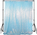 ShiDianYi Iridescent Aqua Sequin Backdrop for Photograph Birthday Backdrop Glitter Back Drop Aqua Blue Backdrop Curtain Christamas Mermaid Party (4FTx6FT)