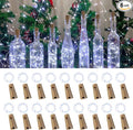 Wine Bottle Lights with Cork, 20 LEDs 6.6 Feet Silver Wire Cork Bottle Lights,Fairy Mini String Lights,for DIY Jar Halloween,Christmas,Party,Decor,Wedding Listing (18 Pack, Cool White)