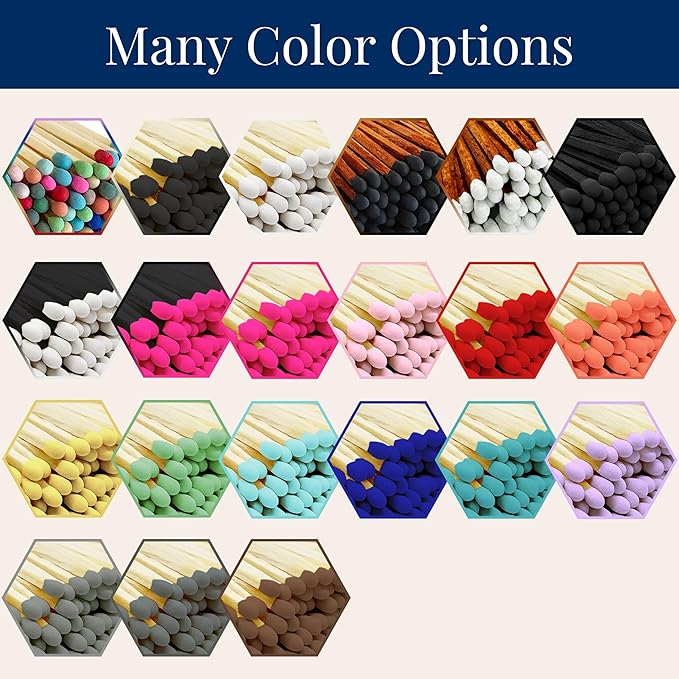 2" Classic White Tip Safety Matches | 6 Glass Bottles Each with Cork Top, Striker & 20 Matchsticks by Thankful Greetings (120+ Total) | Decorative Unique & Fun Artisan Set for Home, Gifts, & Events