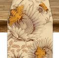 Vintage Bee Table Runner, Rustic Retro Wildflowers Print Home Farmhouse Table Cover for Party Indoor Outdoor Decoration Kitchen Dining Table Decor, 13x108inch
