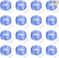 16 Pack Led Fairy Lights Battery Operated String Lights 10 Feet 30 LED Waterproof Twinkle Lights Mason Jar Lights Silver Wire Firefly Lights for Christmas Party Wedding Patio (Blue)