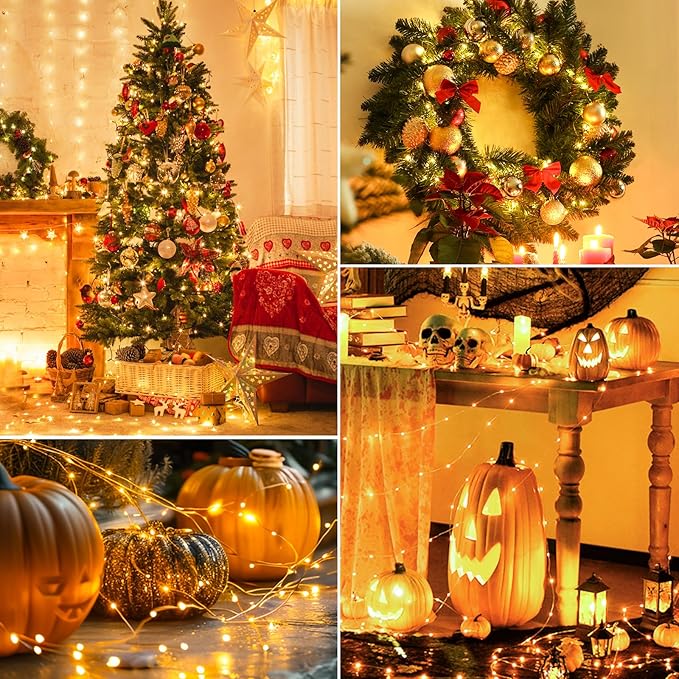 btfarm 6 Pack Fairy Lights Battery Operated with Timer, 30LED 9.8FT Twinkle Lights Waterproof, Copper Wire Christmas String Lights Battery Powered for Indoor Outdoor Wedding Party Holiday Decorations