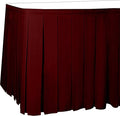 Ultimate Textile Pleat Polyester Fabric Table Skirt - Machine Washable Flame Resistant with Clips for Events, Weddings & Trade Shows, Cut & Sewn in Paterson, NJ - Cherry Red, 14' Box Pleat