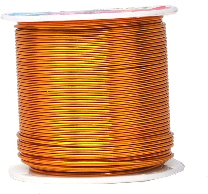 Mandala Crafts 18 Gauge Anodized Aluminum Craft Wire for Jewelry Making - 450 FT Colored Flexible Silver Copper Gold True Blue Purple Pink Wire - Bendable for Bonsai Armature Crafting Sculpting
