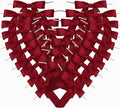 50pcs 2-1/2" Burgundy Satin Ribbon Bows with Twist Tie Bows for Christmas Gift Packing&Wrapping (Burgundy)