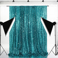 Eternal Beauty Teal Sequin Backdrop, 6x6 Ft Glitter Background Curtains for Shimmer Photography Party Wedding Birthday Back Drop Decor