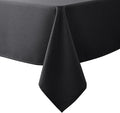 Biscaynebay Textured Fabric Tablecloths 60x108 Inches Rectangular, Black Water Resistant Spill Proof Tablecloths for Dining, Kitchen, Wedding and Parties, Machine Washable