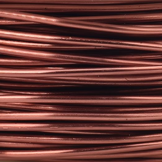 The Beadsmith Wire Elements Craft Wire – Tarnish Resistant, Soft Temper, Round, Antique Copper Color – 0.51mm, 24 Gauge, 20 Yard Spool – Jewelry Making, Wire Wrapping, Floral, & Other DIY Crafts