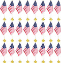 24 Pack USA US Desk Flags,Small Mini American Deluxe Table Flags Set with Stand Base，8.2 x 5.5 inches Miniature Desktop Flag