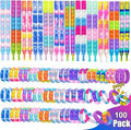 200Pcs Pop Bracelet, Party Favors for Kid, Pop Wrist Strap Fidget Toys Pack,Fidget Toys for Girils Boys, as Gifts for Easter Chrismas,Classroom Prizes for Students